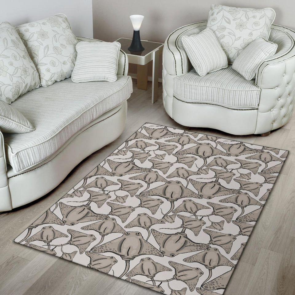 Stingray Pattern Print Design 05 Area Rug