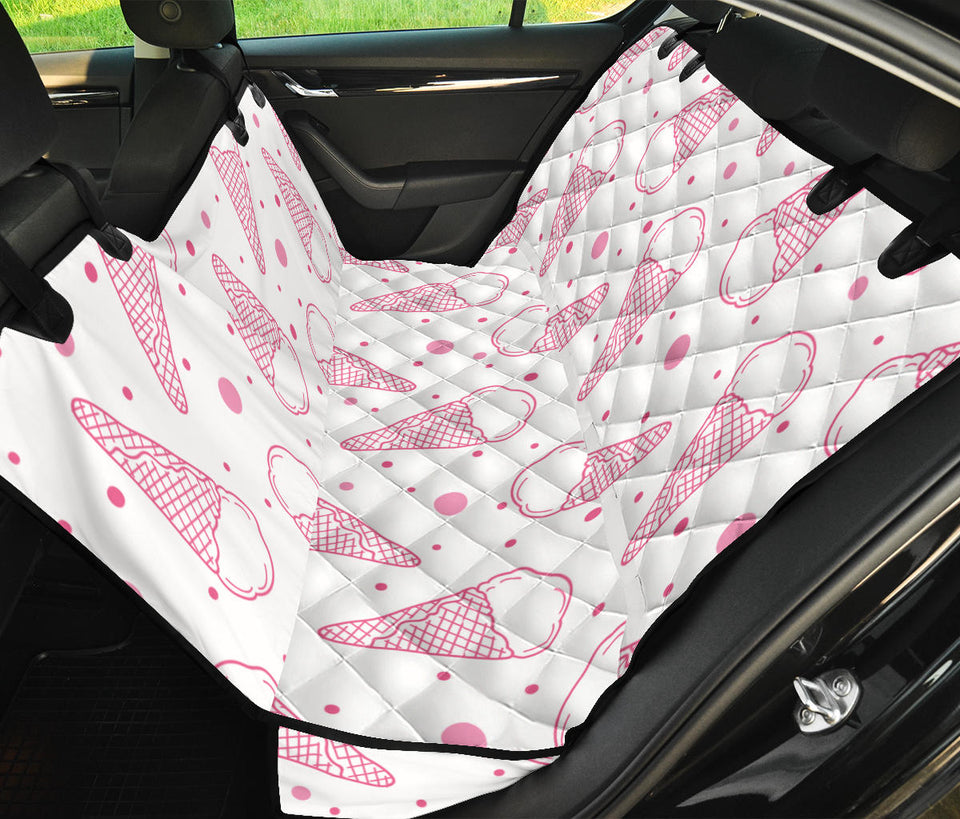 Hand Drawn Ice Cream Pattern Dog Car Seat Covers