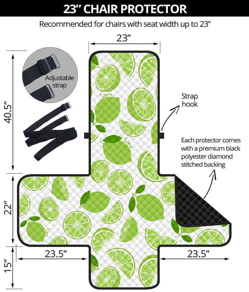 Lime design pattern Chair Cover Protector