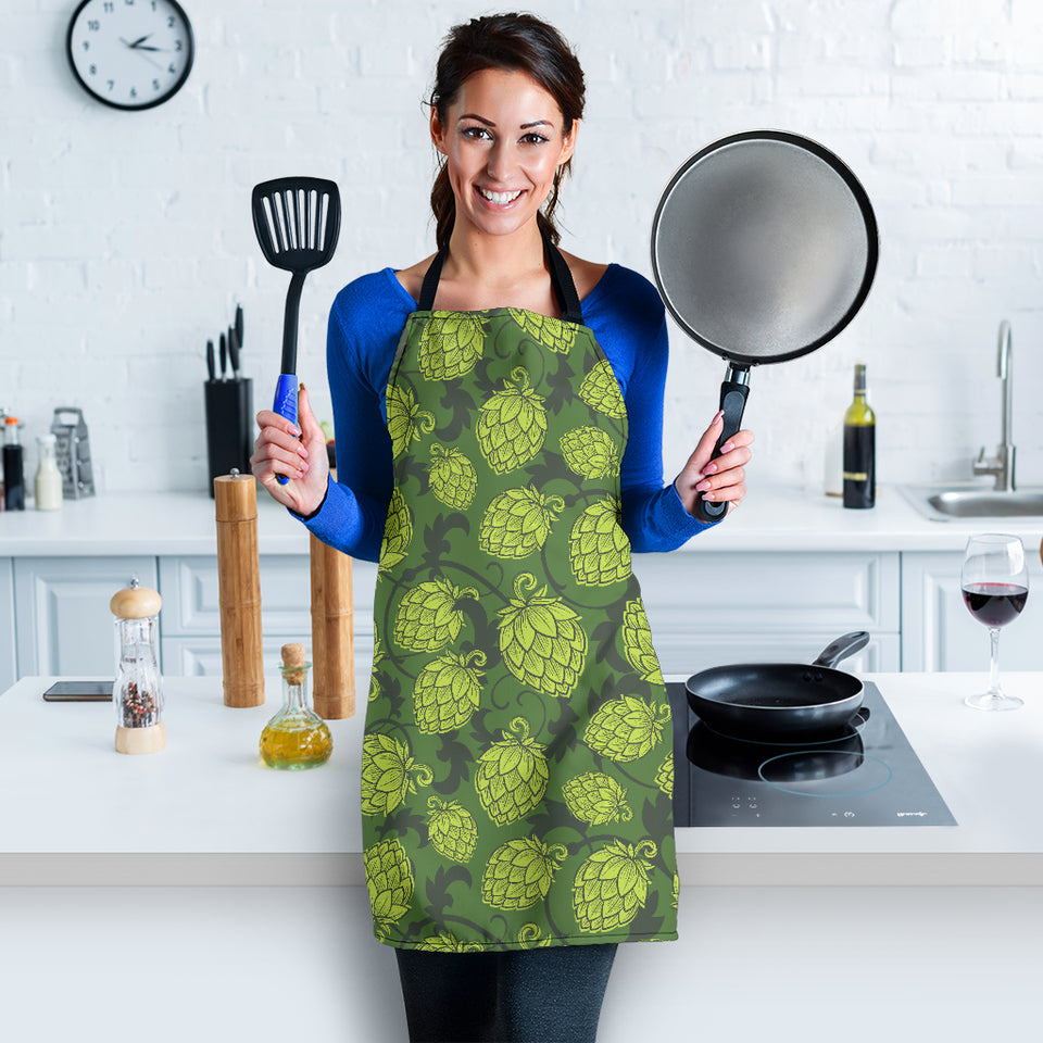 Hop Pattern Hop Cone Background Adjustable Apron