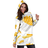 French Fries White Paper Box Pattern Women'S Hoodie Dress