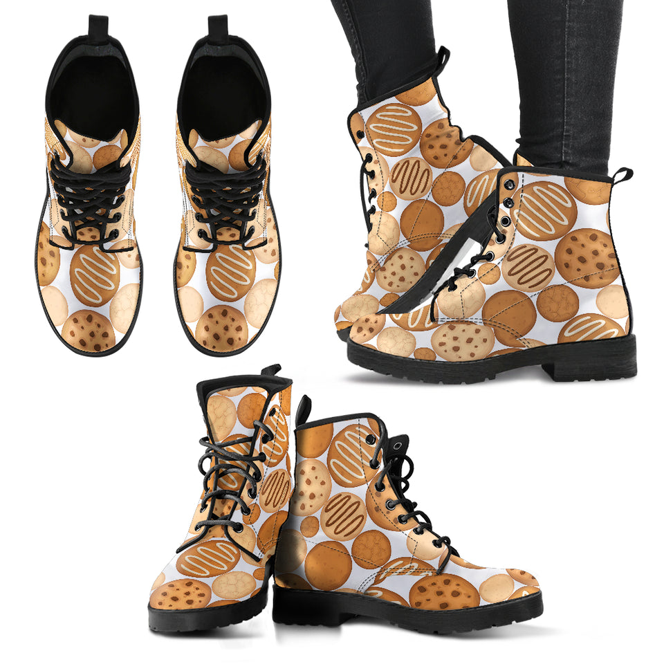 Various Cookie Pattern Leather Boots