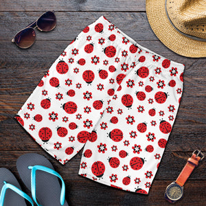 Ladybug Pattern Print Design 04 Men Shorts
