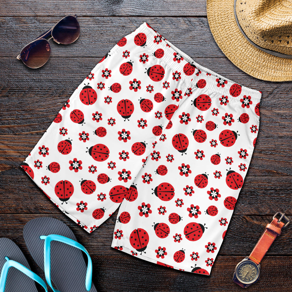 Ladybug Pattern Print Design 04 Men Shorts