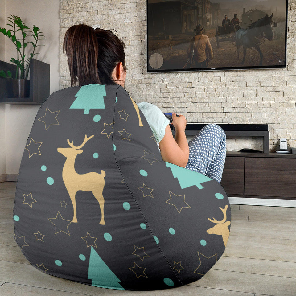 Deers Star Tree Pattern Bean Bag Cover