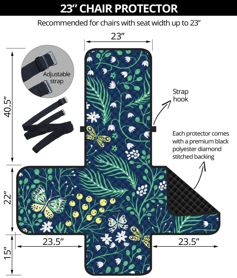 butterfly leaves pattern Chair Cover Protector