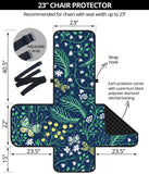 butterfly leaves pattern Chair Cover Protector