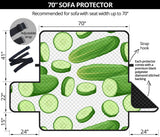 cucumber whole slices pattern Sofa Cover Protector