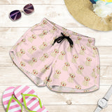Golden Retriever Pattern Print Design 02 Women Shorts