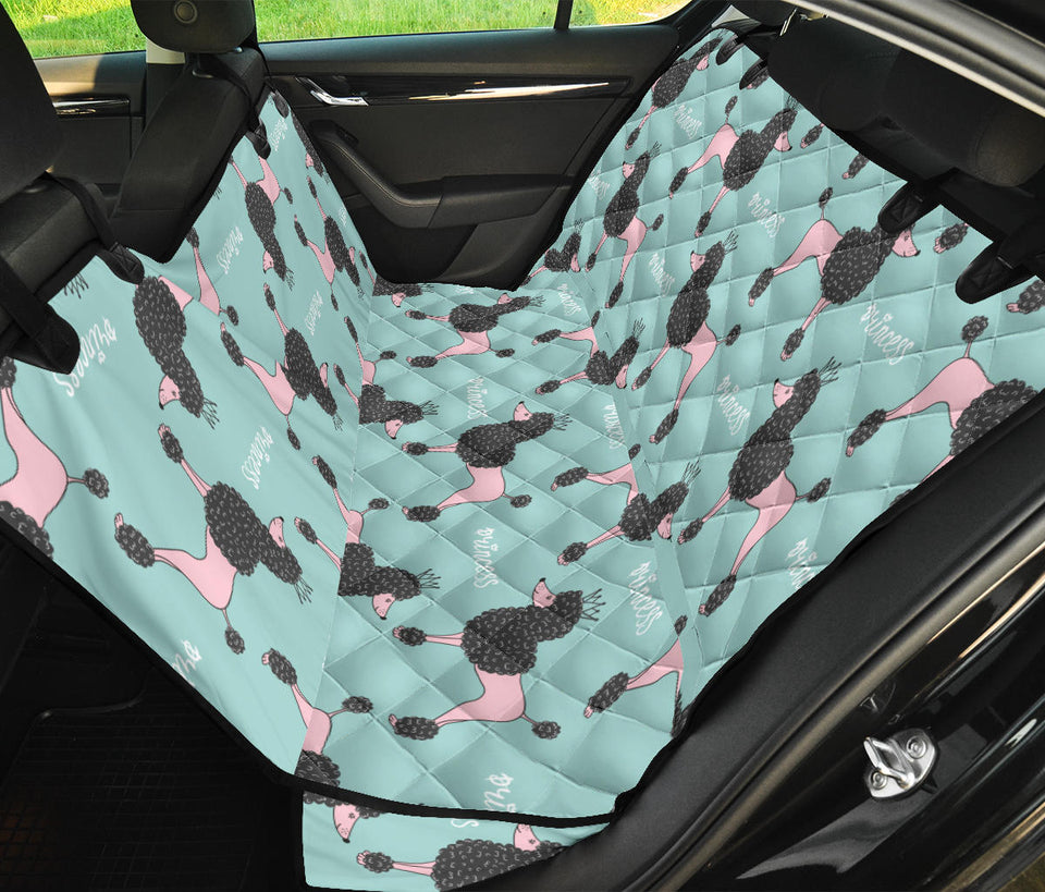 Poodle Dog Green Background Dog Car Seat Covers