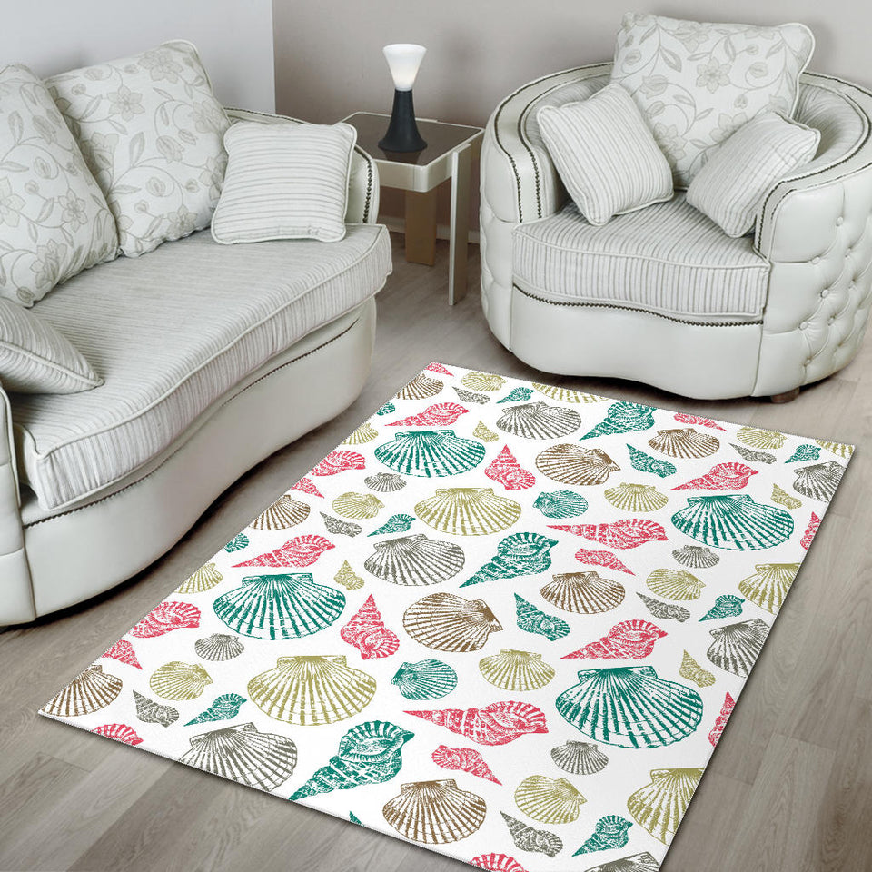 Colorful Shell Pattern Area Rug
