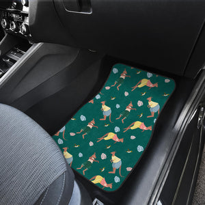 Kangaroo Leaves Pattern Front Car Mats