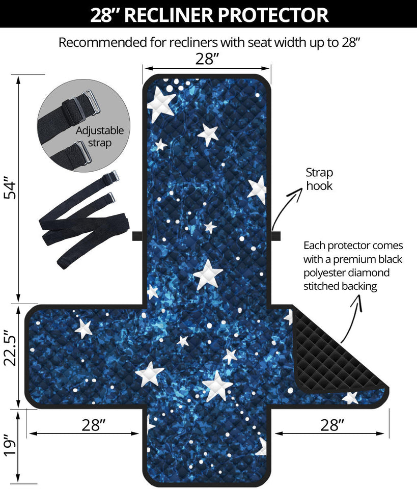 Night sky star pattern Recliner Cover Protector