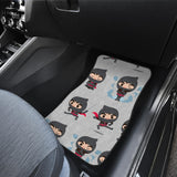 Cute Ninja Pattern Front And Back Car Mats