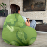 Broccoli Pattern Green Background Bean Bag Cover