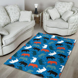 Colorful Rhino Pattern Area Rug