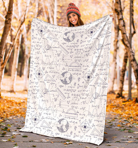 Math Pattern Print Design 03 Premium Blanket