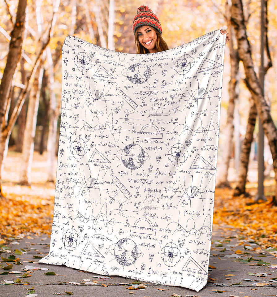 Math Pattern Print Design 03 Premium Blanket