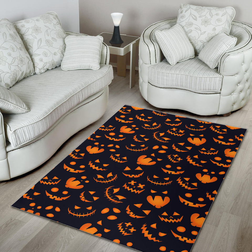 Halloween Pattern Pumpkin Background Area Rug