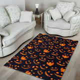 Halloween Pattern Pumpkin Background Area Rug