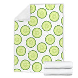 Cucumber Slices Pattern Premium Blanket