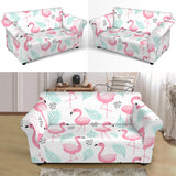 Cute Flamingo Pattern Loveseat Couch Slipcover