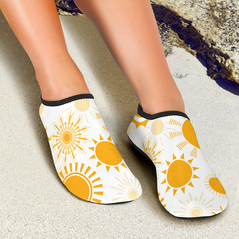 Sun Design Pattern Aqua Shoes