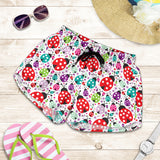 Ladybug Pattern Print Design 03 Women Shorts