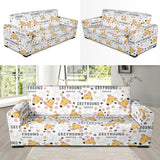 Greyhound Pattern Print Design 03 Sofa Slipcover
