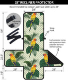 Beautiful parrot palm leaves pattern Recliner Cover Protector