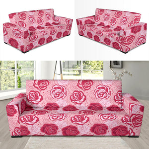 Rose Pattern Print Design 02  Sofa Slipcover