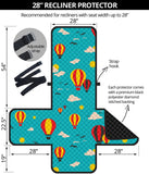 Hot Air Balloon Sky Pattern Recliner Cover Protector