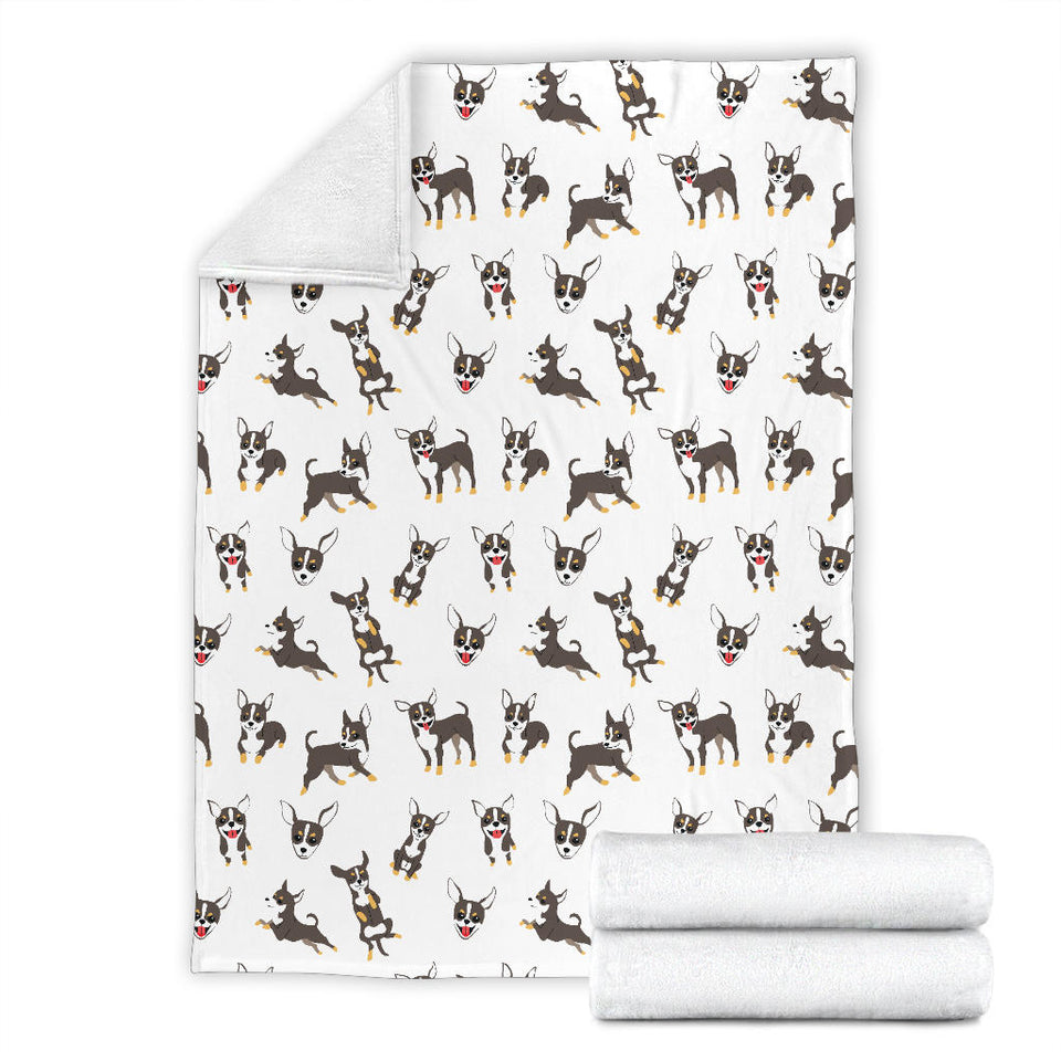 Chihuahua Dog Pattern Premium Blanket