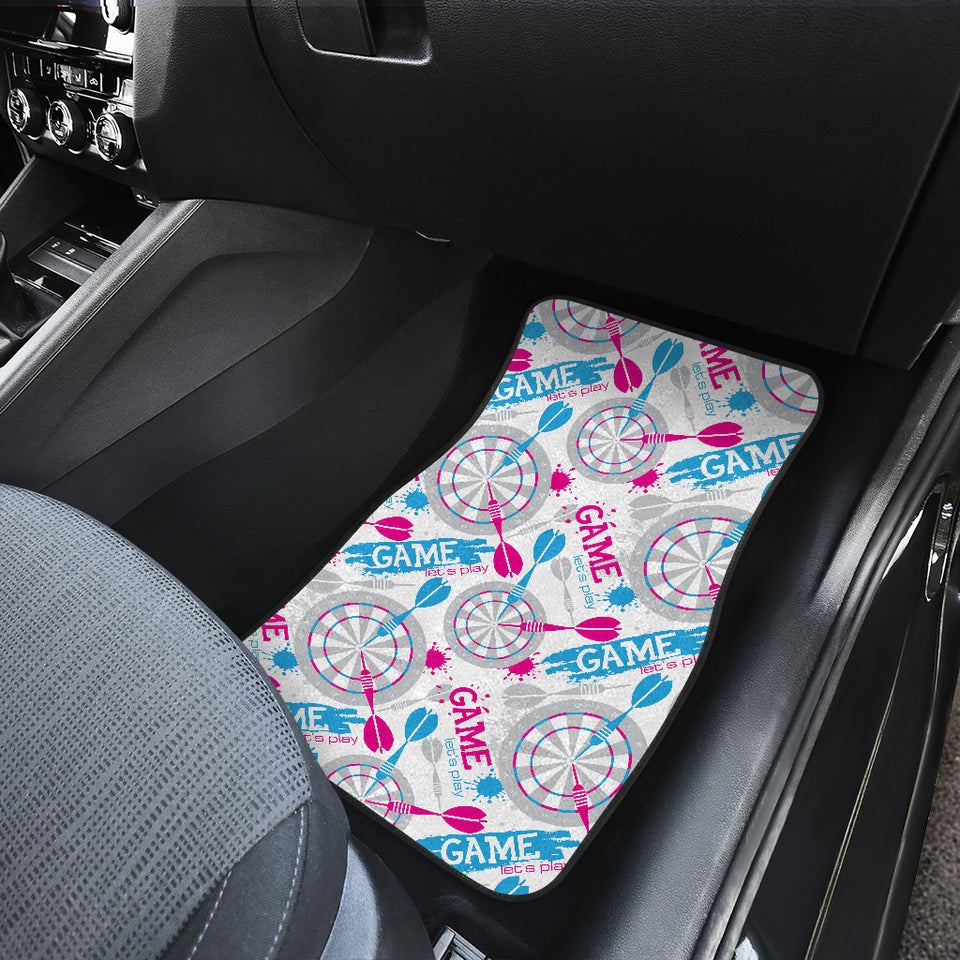 Darts Pattern Print Design 01 Front and Back Car Mats