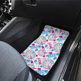 Darts Pattern Print Design 01 Front and Back Car Mats