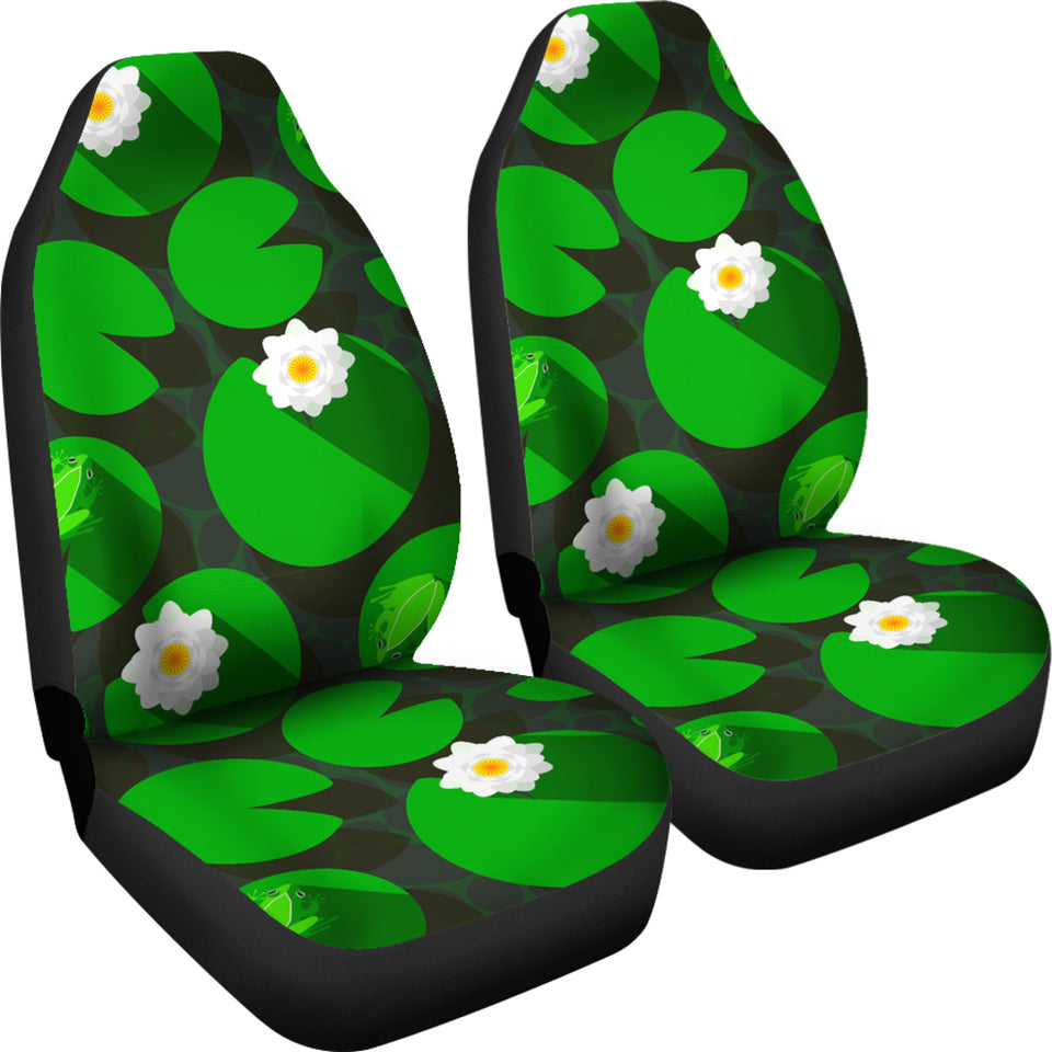 Frog Waterlily Pattern Universal Fit Car Seat Covers