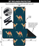 Camel pattern blue blackground Recliner Cover Protector