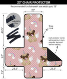 Cute unicorn pug pattern Chair Cover Protector