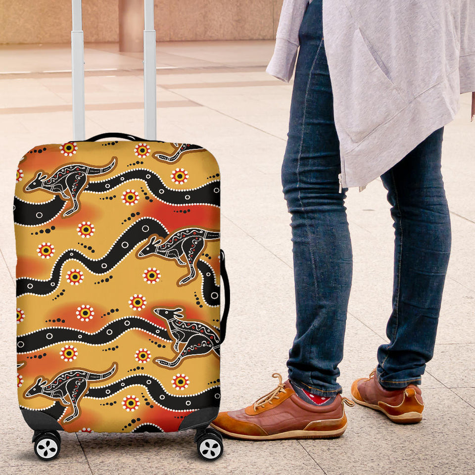 Kangaroo Australian Aboriginal Art Pattern Luggage Covers