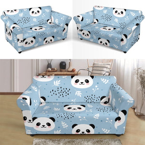 Cute Panda Pattern Loveseat Couch Slipcover