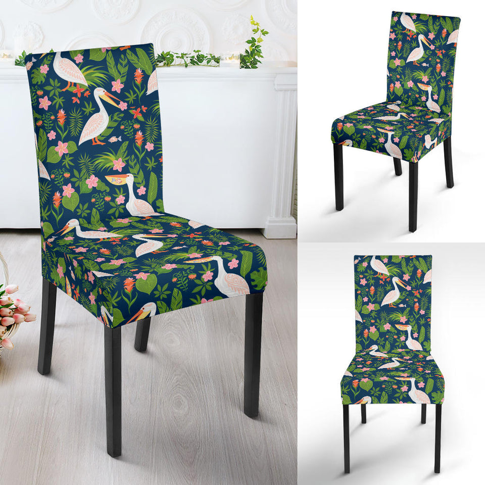 Pelican Pattern Print Design 05 Dining Chair Slipcover