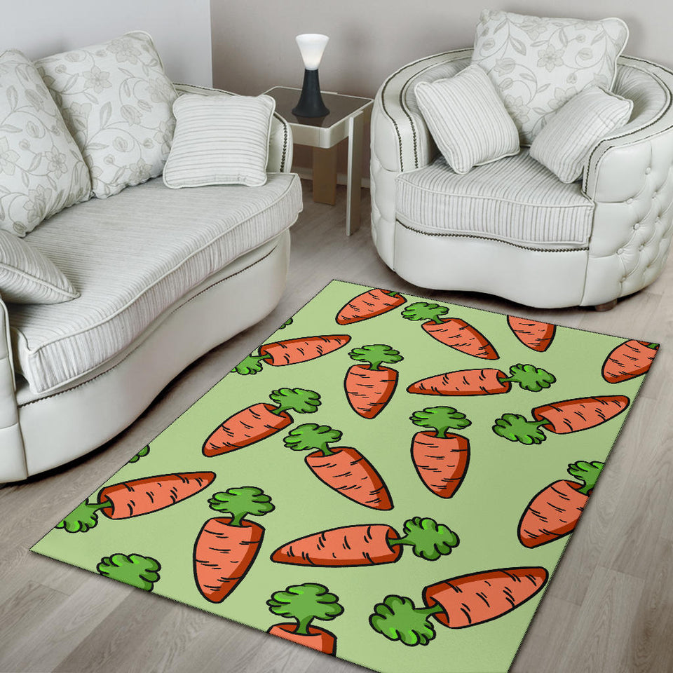 Carrot Pattern Print Design 05 Area Rug