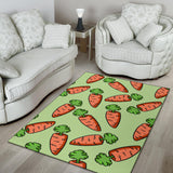 Carrot Pattern Print Design 05 Area Rug