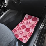 Rose Pattern Print Design 02 Front and Back Car Mats