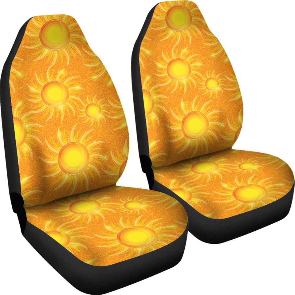 Sun Orange Background  Universal Fit Car Seat Covers