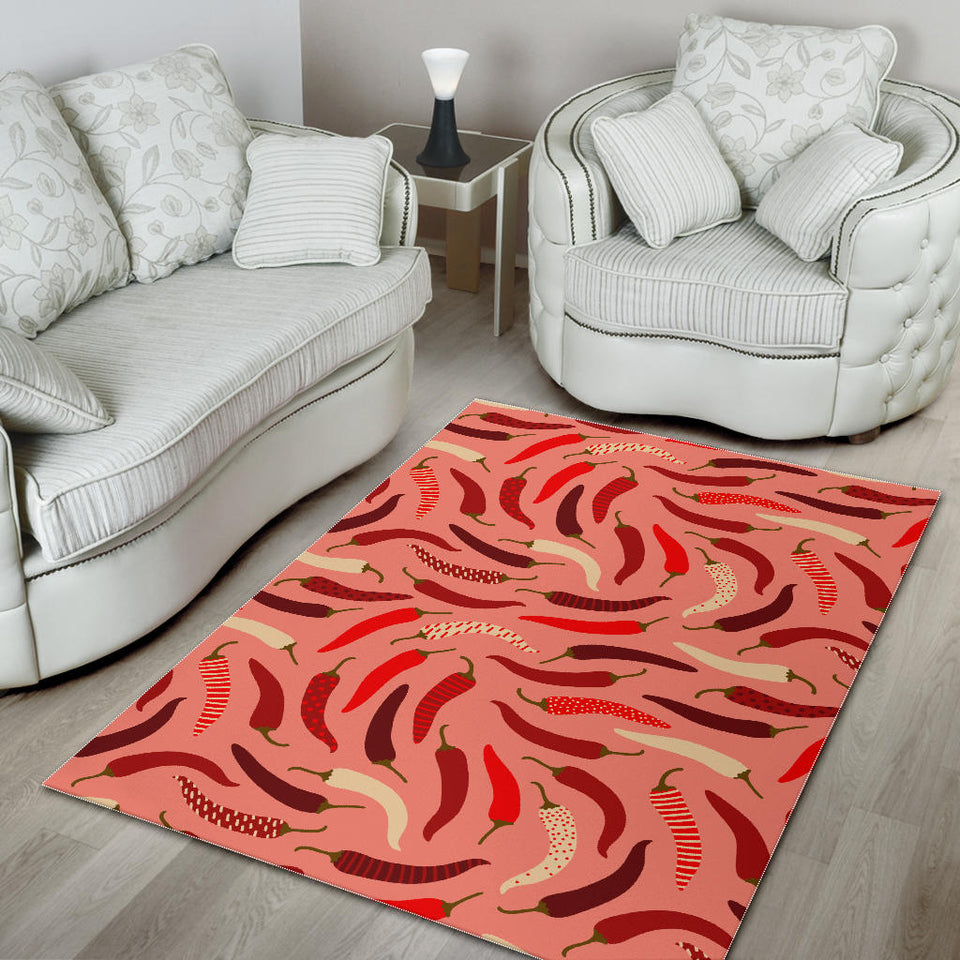 Beautiful Chili Peppers Pattern Area Rug