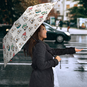 English Bulldog Pattern Print Design 03 Umbrella