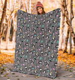Ostrich Pattern Print Design 01 Premium Blanket