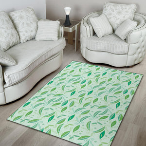 Green Peas Pattern Print Design 01 Area Rug