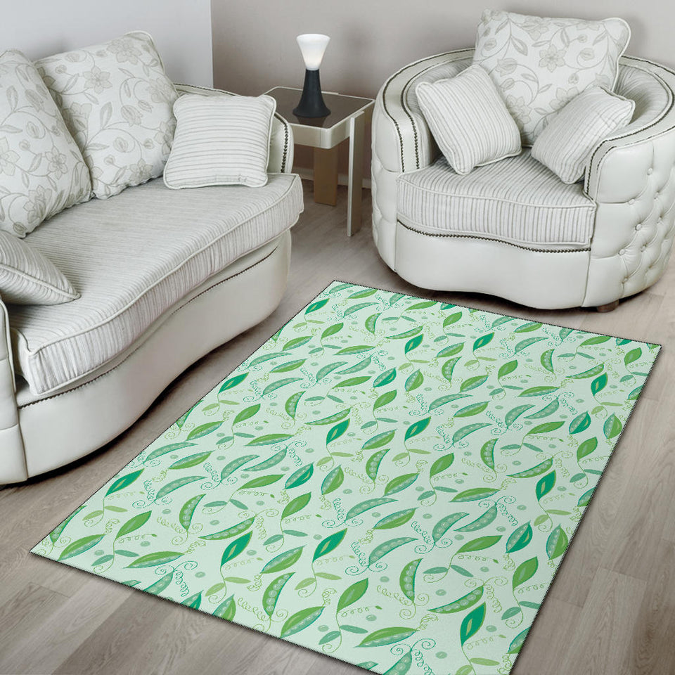 Green Peas Pattern Print Design 01 Area Rug